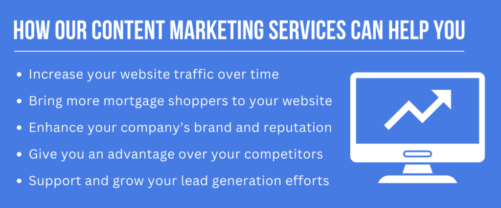 Content marketing services graphic