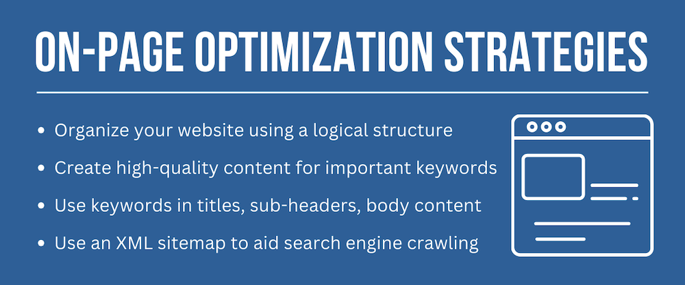 on page optimization graphic